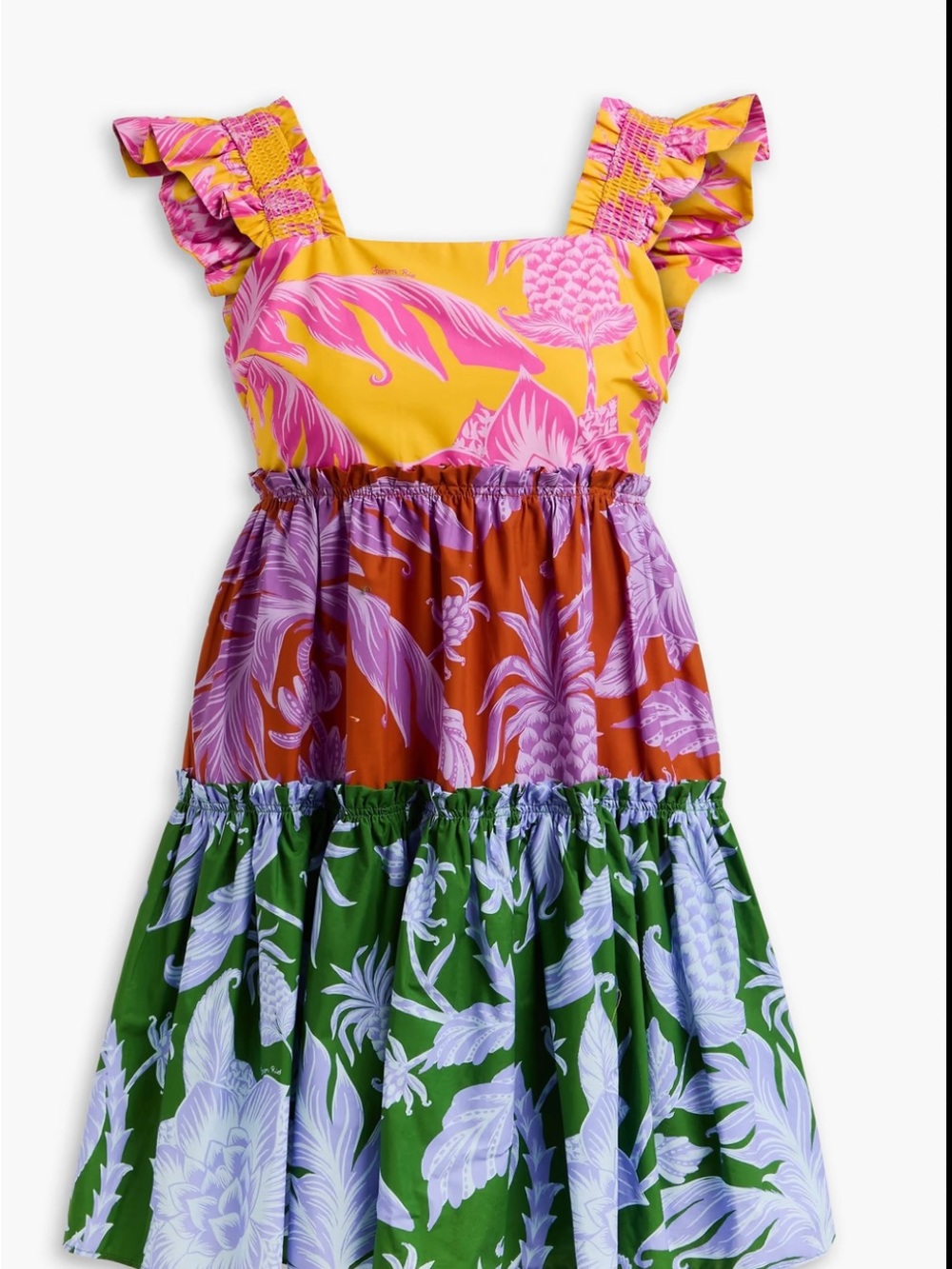 FARM Rio Multi-Color Tiered Mini Dress with Floral Print - Picture 3 of 4
